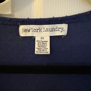 Navy  tunic length top